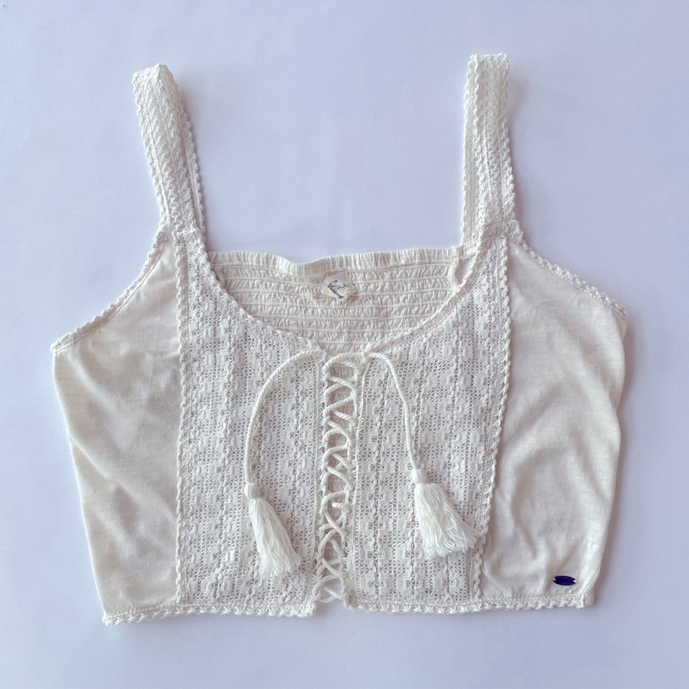 O’Neill Crochet Lace-Up Rydel Crop Top